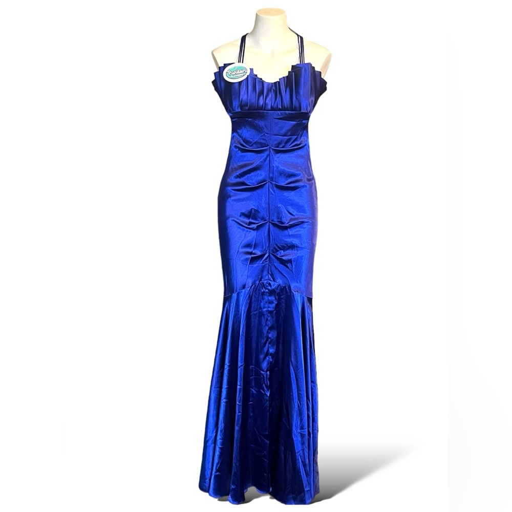 Blondie Nites By Stacy Sklar Formal Prom Mermaid Dress In Royal Blue Size 7